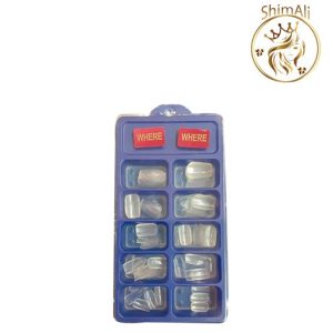 قیمت ناخن مصنوعی 100 عددی بی رنگ سرتخت