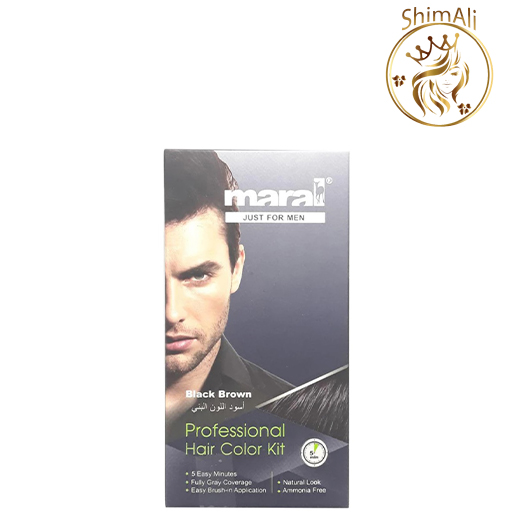 کیت رنگ مو مردانه مارال رنگ Black Brown کیت رنگ مو مردانه مارال رنگ Black Brown