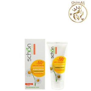 قیمت کرم ضد آفتاب بدون رنگ شون SPF 50 مناسب پوست های خشک تا معمولی حجم 50 میلی لیتر