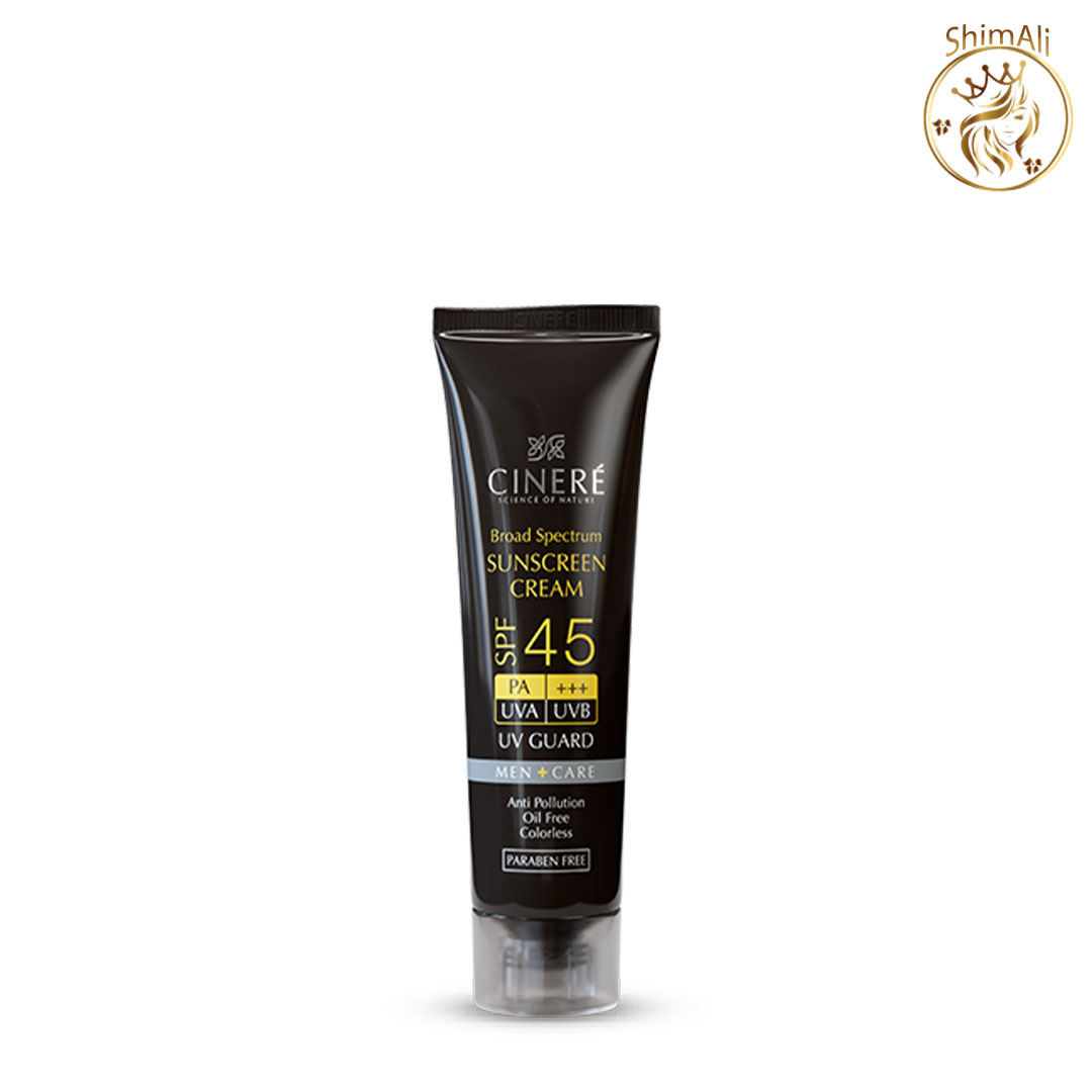 خرید کرم ضد آفتاب SPF 45 سینره بدون رنگ مخصوص آقایان قیمت کرم ضد آفتاب SPF 45 سینره بدون رنگ مخصوص آقایان