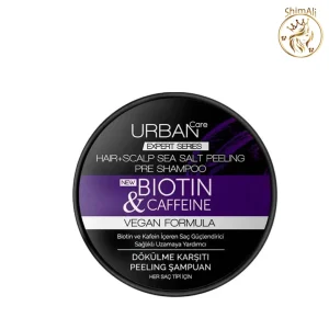 اسکراب لایه بردار پوست کف سر حاوی بیوتین و کافئین و نمک دریا